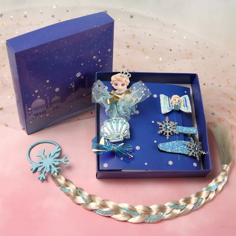 Dây Buộc Tóc Phụ Kiện Hóa Trang Công Chúa Elsa Cho Bé Gái