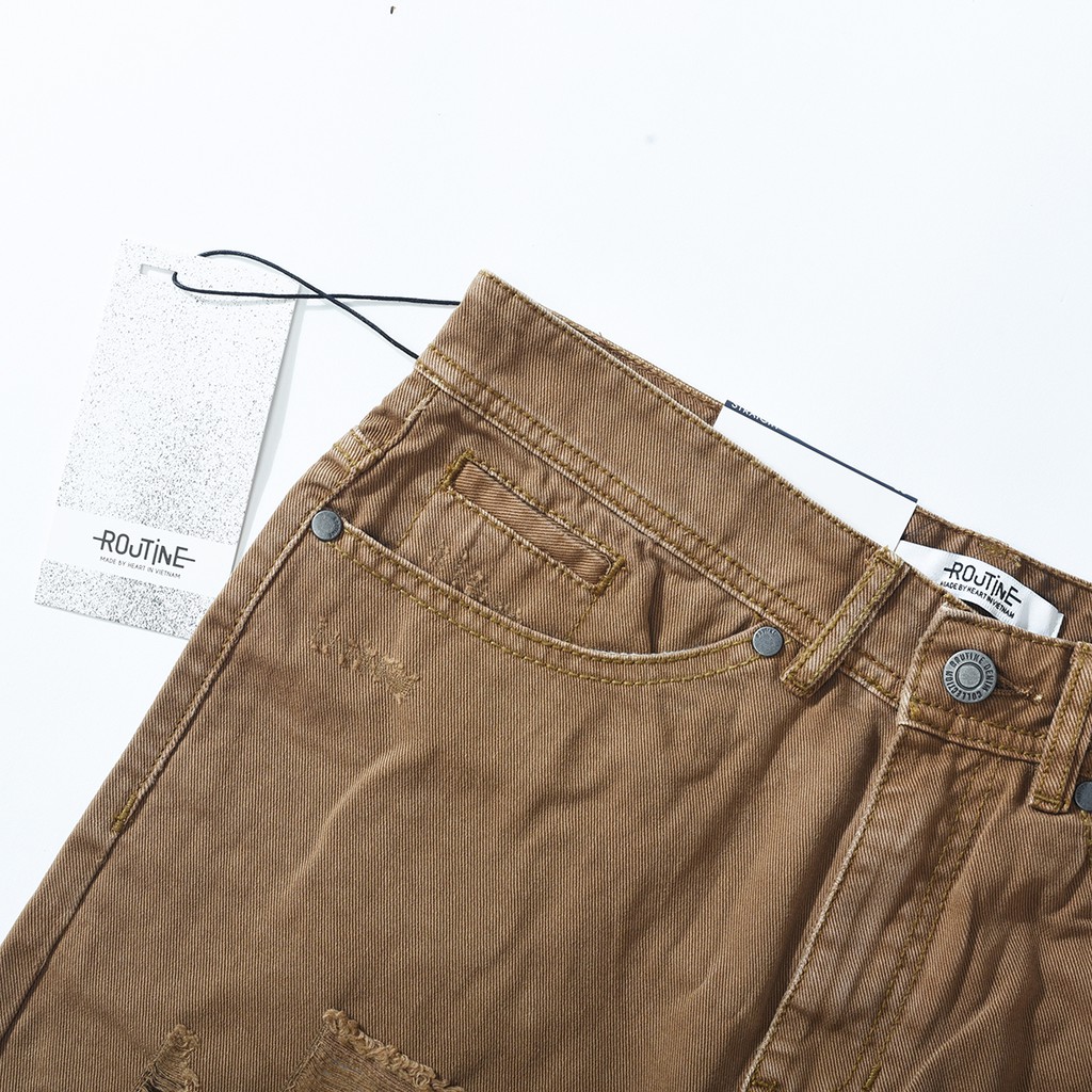 Quần short jean nam rách Routine 03