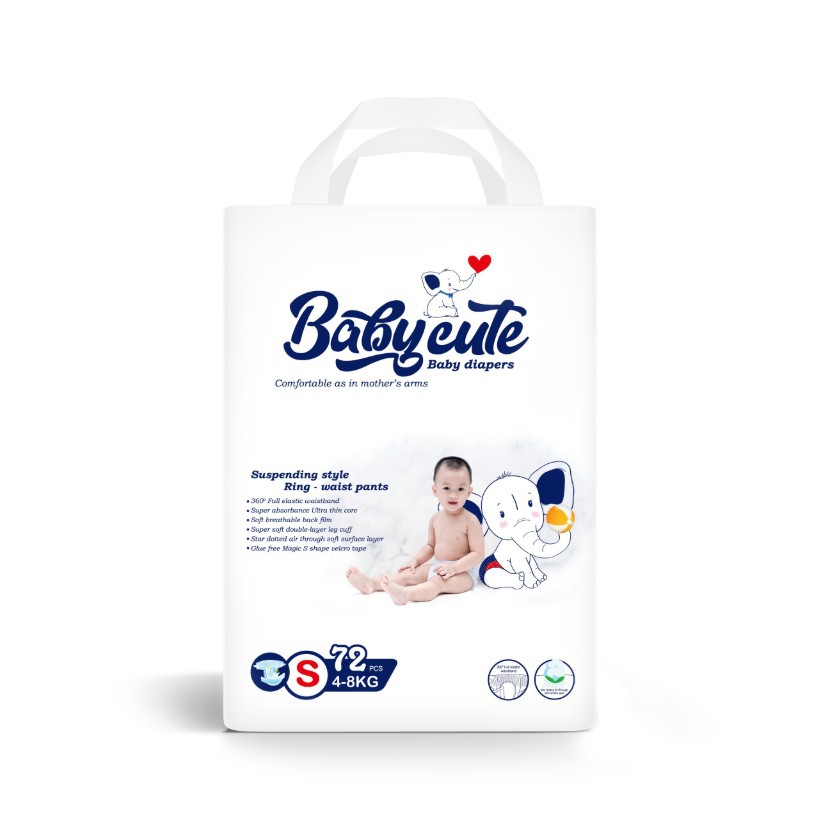 Bỉm Babycute Dán/quần NB82 miếng,S72 miếng,M60/M52 miếng,L52/50 miếng,QXL46mieengs,QXXL44 miếng(hàng xuất nhật).