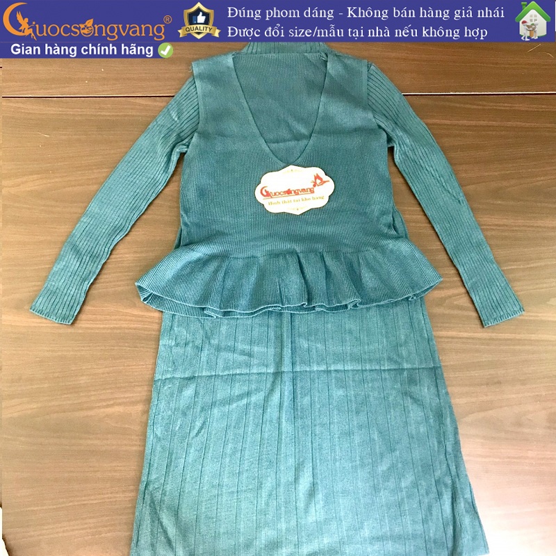 Bộ đồ len cao cấp váy len và áo gile rời GLSET041 Cuocsongvang
