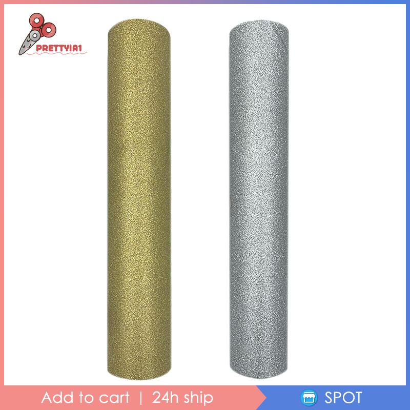 [Prettyia1] Cuộn Giấy Vinyl Truyền Nhiệt HTV Cho Quần Áo Màu Vàng Kim 30x50cm