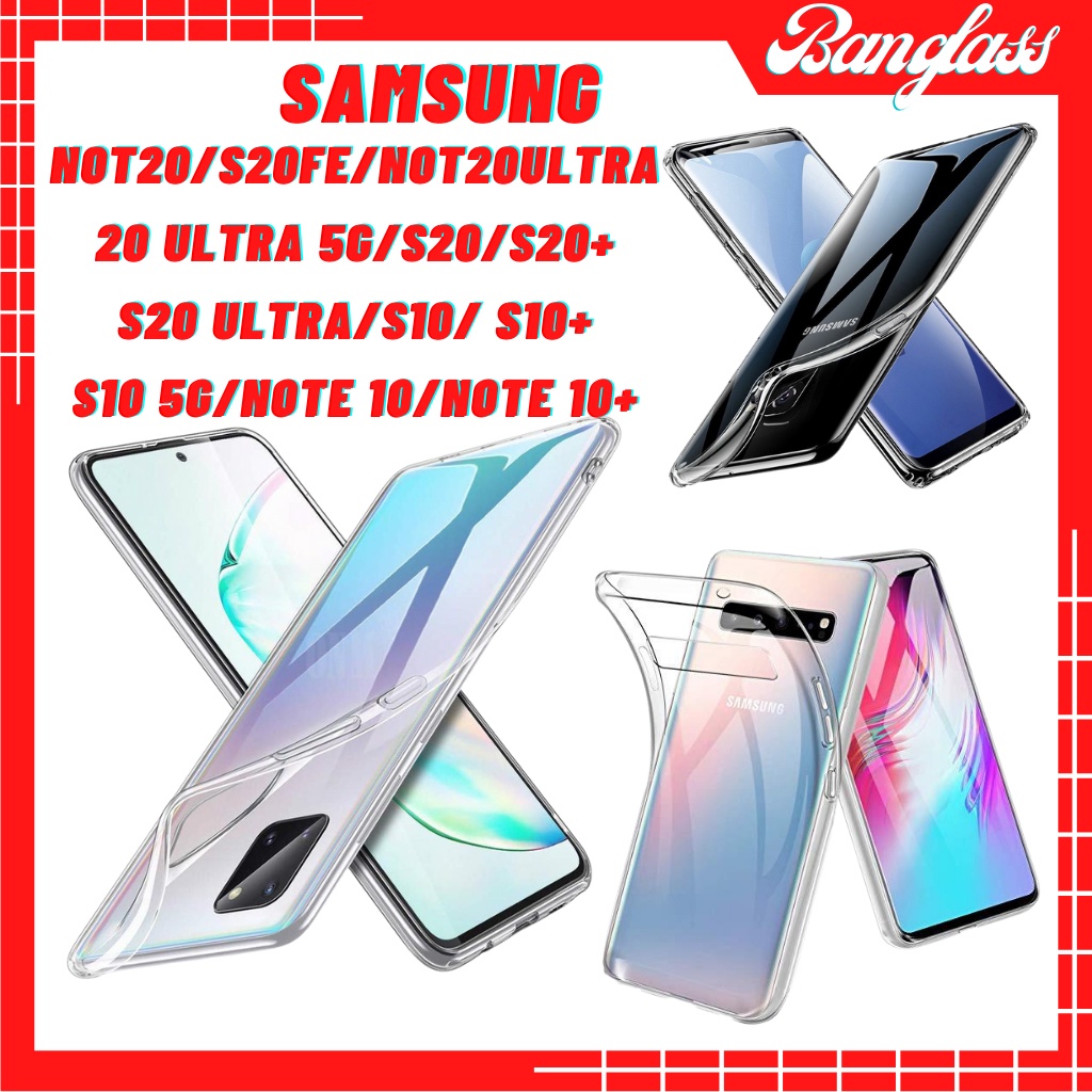 Ốp lưng Samsung Galaxy mềm trong suốt Note 20 Ultra 10 10+ S20 FE Ultra S10 S10+ S20+ Plus 5G