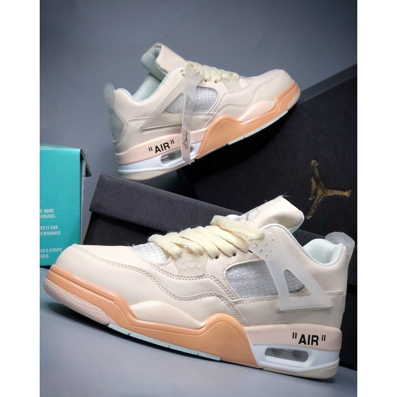 [ Full box] Giày Sneaker Jorda_n 4 OffWhite Full Box Full Phụ Kiện