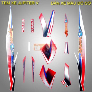Tem xe máy Yamaha Jupiter V LOẠI TỐT như zin - MÀU ĐỎ CỜ
