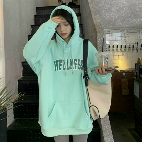 Áo Hoodie Sky WFLL Form Rộng, Mũ 2 Lớp, 2 Màu Xanh Mint - Rêu SIÊU HOT