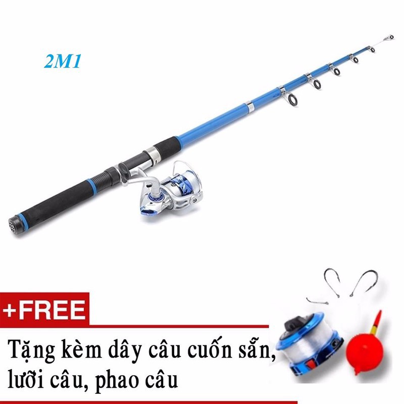 BỘ CẦN CÂU 2M1+FULL PHỤ KIỆN