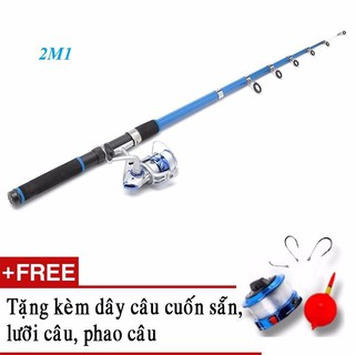 Bộ cần câu 2m1+full phụ kiện