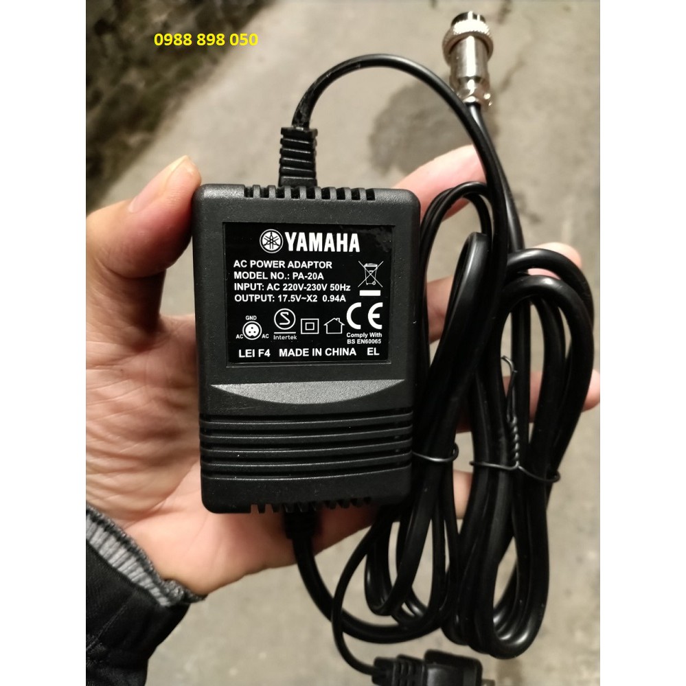 Bộ Nguồn Mixer Yamaha Xoay Chiều Ac 17.5v ~ X2 Chân Cắm 3 Lỗ Loại Tốt