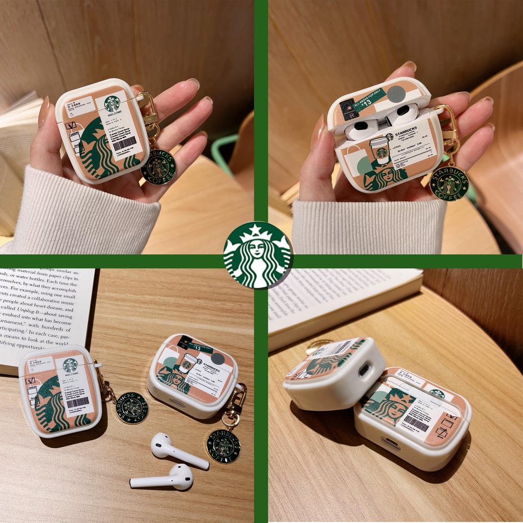 Vỏ Bảo Vệ Hộp Sạc Tai Nghe AirPods3 Pro AirPods2gen Họa Tiết Starbucks 2021 Thời Trang Ốp