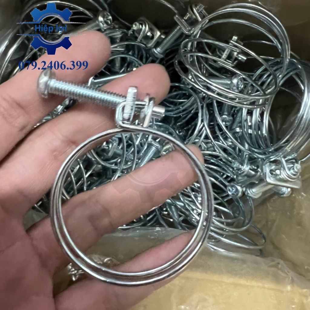 Cổ dê dây - Cổ dê hai dây sắt mạ niken giá rẻ & Quai nhê Clamp đai kẹp xiết ống