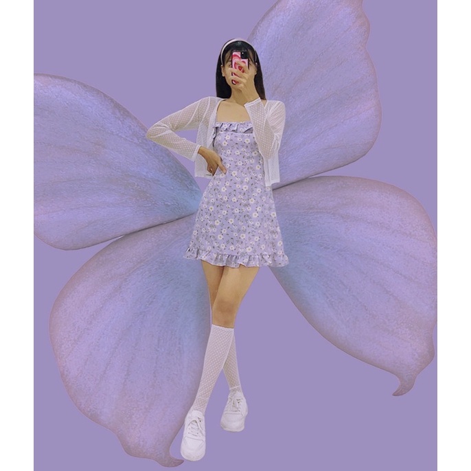 Áo cardigan tay dài ren lưới mỏng xuyên thấu Dalla Saigon | BigBuy360 - bigbuy360.vn