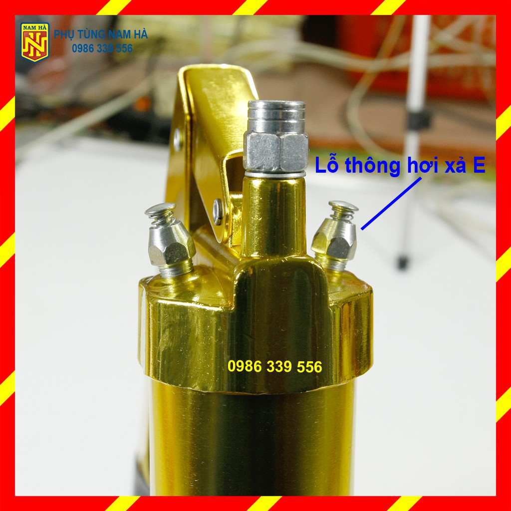 Bơm mỡ bò 2 ty 2 xy lanh piston 900CC Grease dùng mỡ xô, mỡ hút, mỡ kg, mỡ rời - XP-217