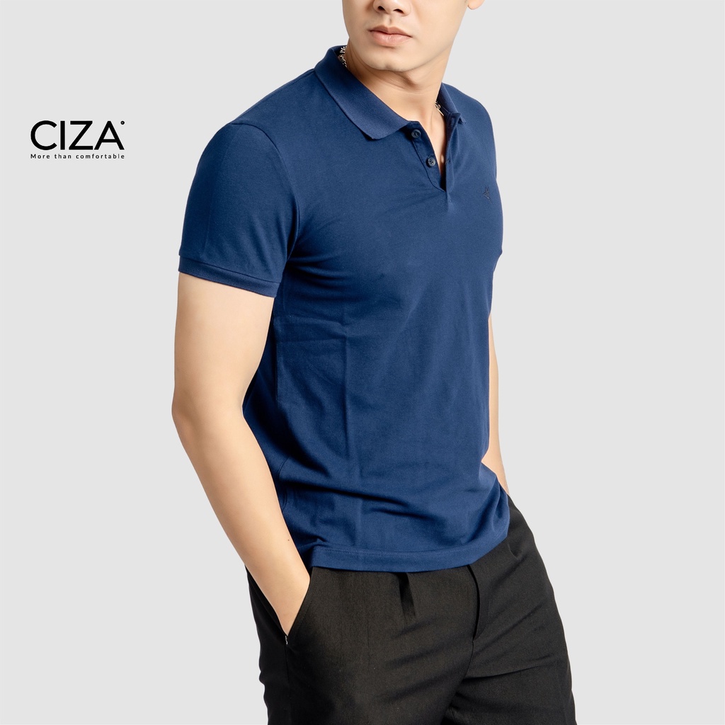 Áo phông polo nam trơn CIZA, ngắn tay có cổ, form basic ôm người, vải cotton thoáng mát APNS01