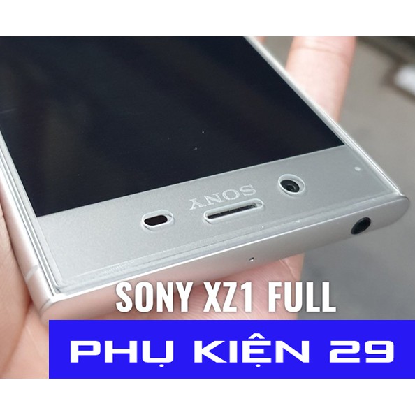 [Sony XZ1] Dán kính cường lực FULL viền cong 3D Glass Pro+ 9H