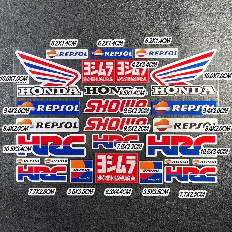 Đề Can Phản Quang Chống Thấm Nước Dán Trang Trí Xe Mô Tô honda hrc yoshimura repsol
