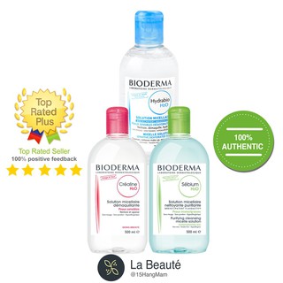 {giá sỉ} Nước Tẩy Trang Bioderma H20 Hồng, Xanh Lá 100ml-500ml