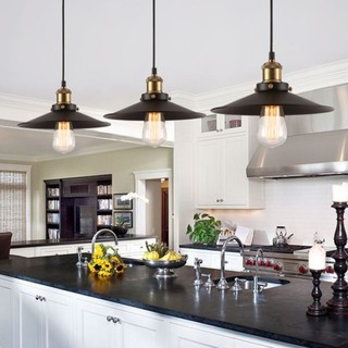 Đèn thả đui đồng RYZE 30cm phong cách hoài cổ trang trí bàn ăn, nhà hàng, cửa hàng thời trang