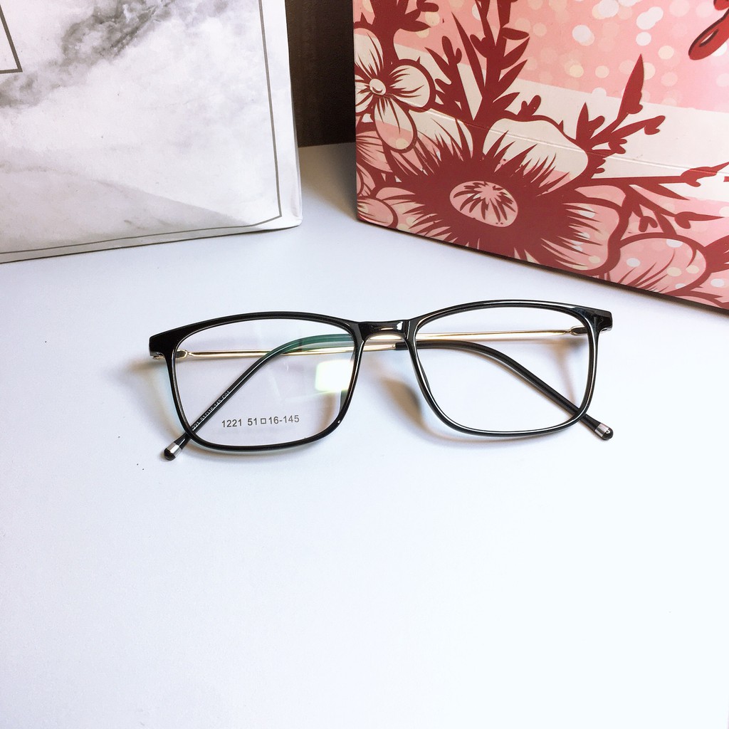 [Mã FARSSTGRE giảm 5K đơn bất kỳ] Gọng kính vuông 1221 kèm mắt cận viễn loạn | BigBuy360 - bigbuy360.vn