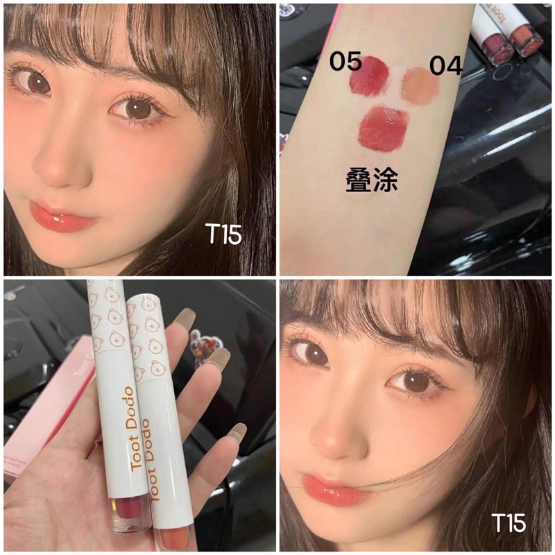 Son Tint Bóng Glass Shine Gloss Liquid Hydrating Long Lasting Dupe Pink Bear Mirror