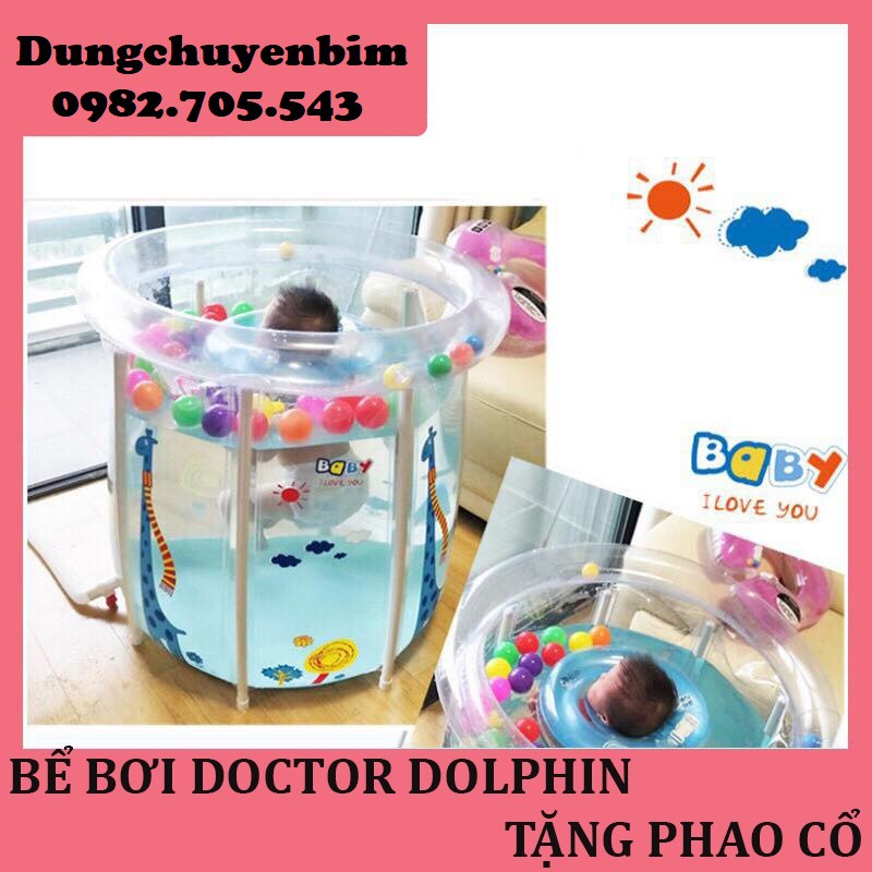 [CHÍNH HÃNG] BỂ BƠI THÀNH CAO DOCTOR DOLPHIN SIZE ĐẠI 80 X 80 CM (KÈM PHAO CỔ)