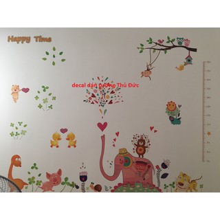 decal dán tường kết hợp