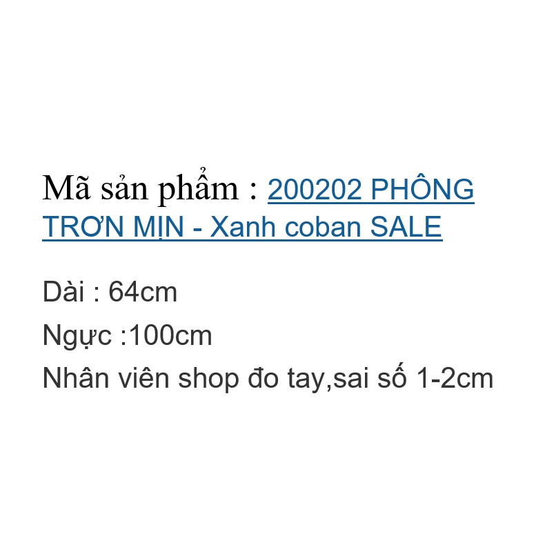 200202 Áo phông nữ tay lỡ chất cotton mềm mát freesize - XANH COBAN