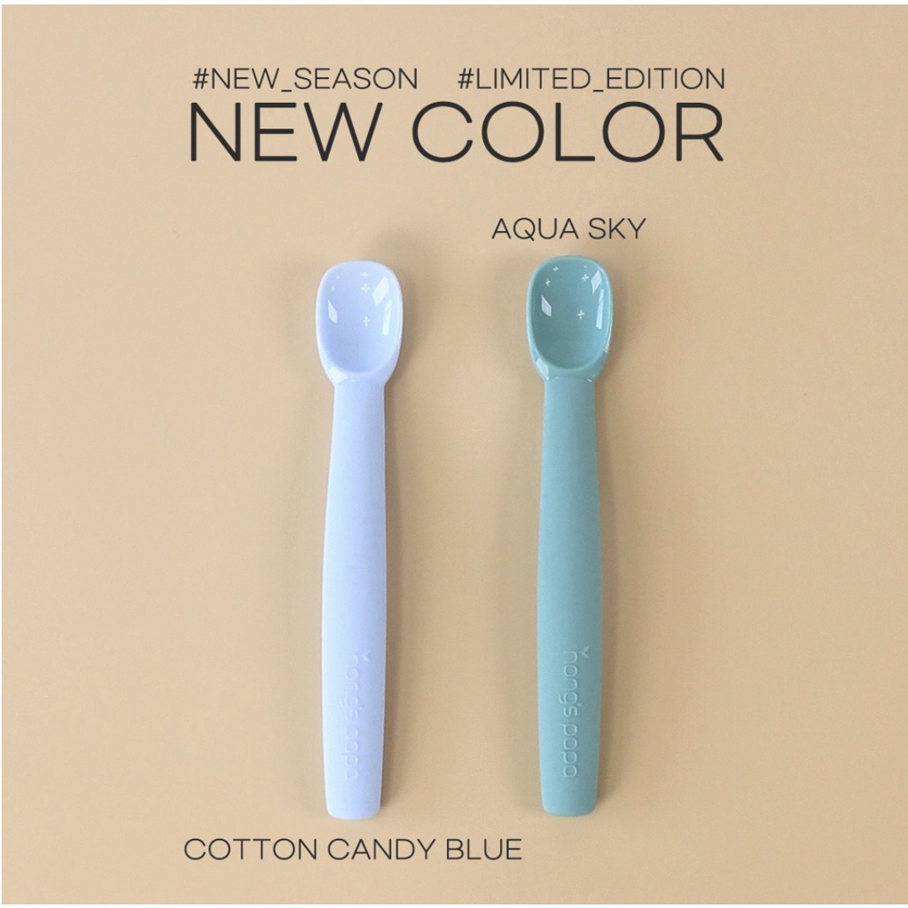 Thìa Ăn Dặm Silicone Mềm Hong's Papa Hàn Quốc an toàn cho bé