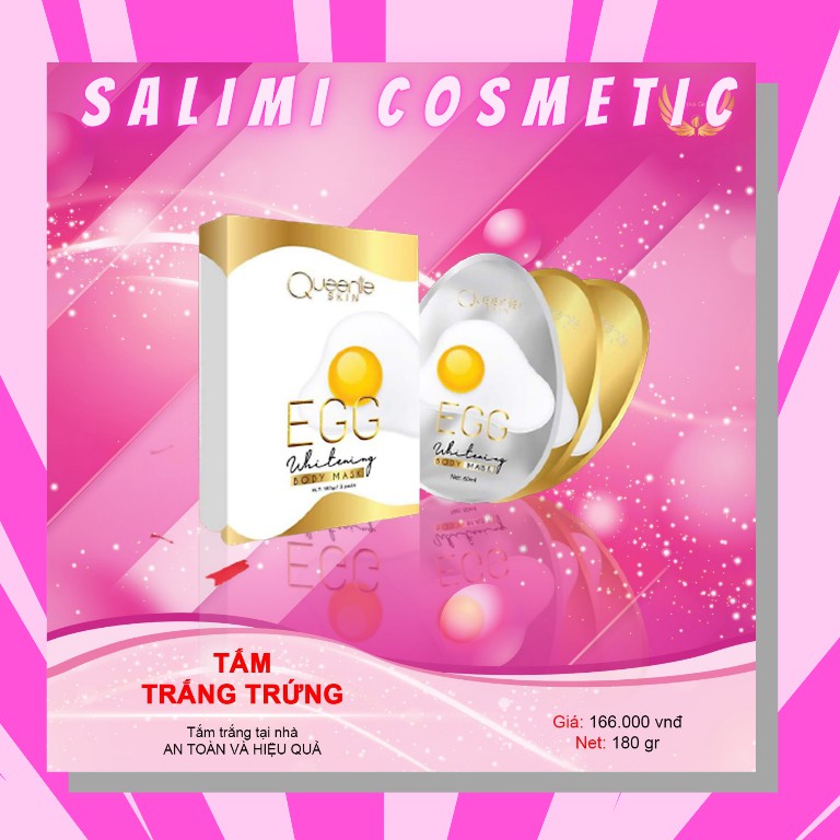 Tắm Trắng Trứng Gà QUEENIE SKIN (hộp 3 gói) - HÀNG CHÍNH HÃNG