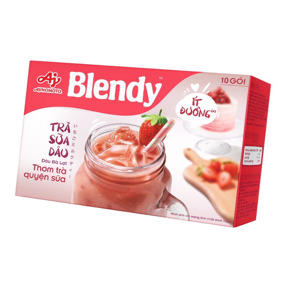 Combo 2 hộp Trà sữa Dâu Blendy (180g/ hộp)