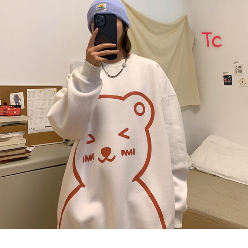 [BÁN SỈ] Áo SWEATER Chú Gấu Chất nỉ Ngoại Phom UNISEX | BigBuy360 - bigbuy360.vn