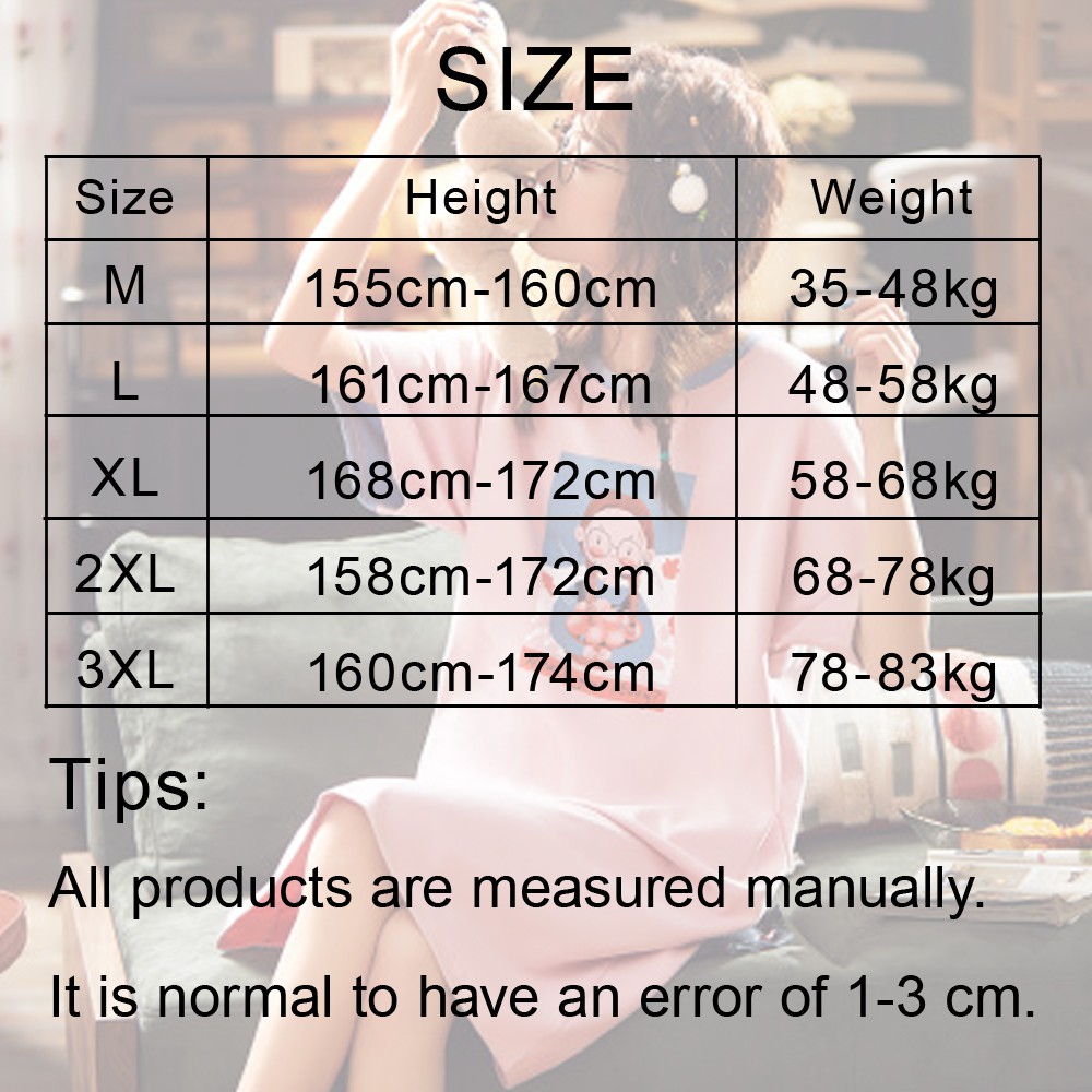 Bộ Đồ Ngủ Tay Ngắn Vải Cotton Cỡ Lớn In Hoạt Hình Dễ Thương Cho Các Cặp Đôi | BigBuy360 - bigbuy360.vn