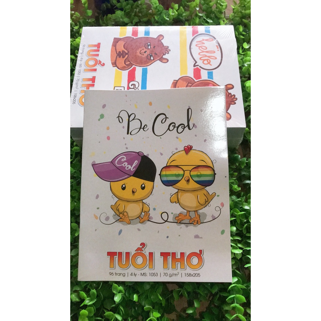 HẢI TIẾN Vở 4 ô ly Cao Cấp 7 Sao Tuổi Thơ 96 trang (4 ô ly 2,5x2,5mm) Lốc 10 quyển