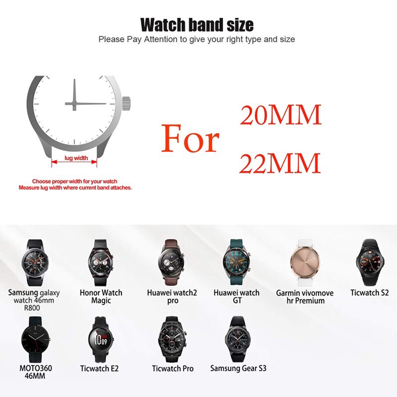 Dây Đeo Bằng Da 22mm Cho Đồng Hồ Thông Minh Samsung Galaxy Watch 46/samsung Gear S3 Frontier/Classic S2 S4