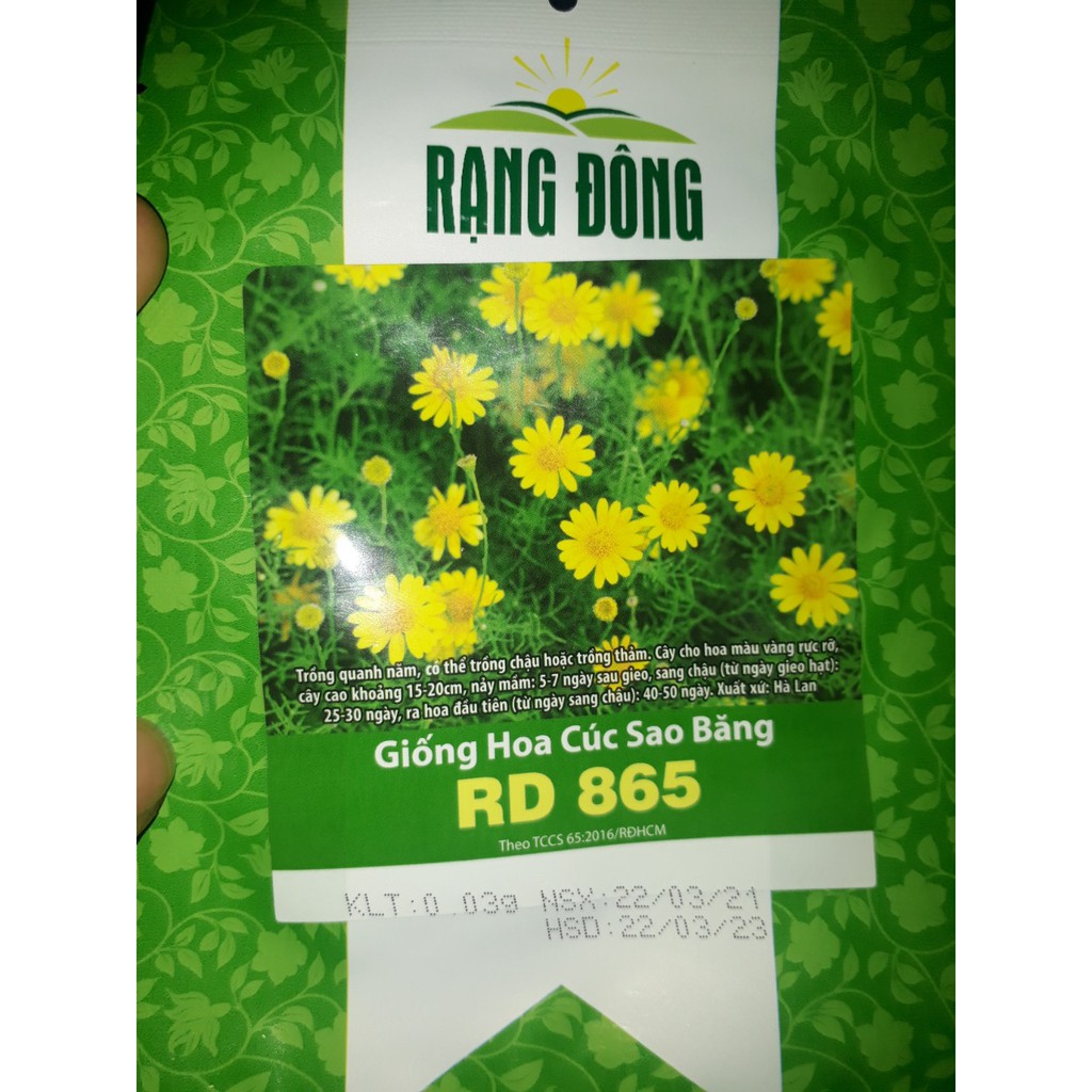 [Seeds] Hạt giống hoa cúc sao băng, đóng gói 0.03gr