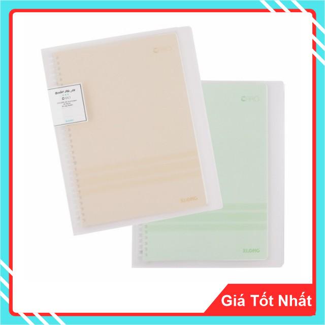 Sổ Binder File Caro nhựa kẹp còng A4 - 40 tờ ; MS: 554