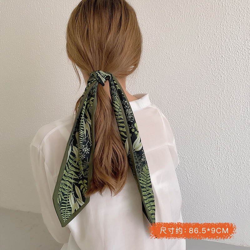 Dây cột tóc khăn Turban lụa làm khăn choàng cổ thắt nơ túi thanh lịch mori nhiều kiểu dáng phong cách Hànxách