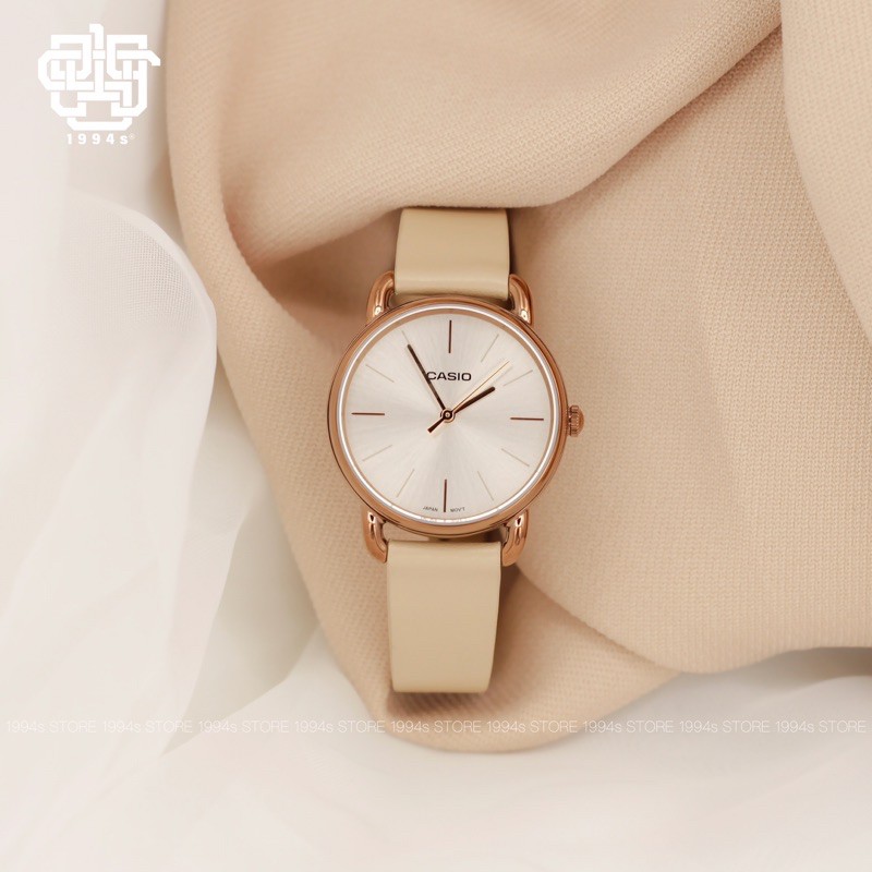 Đồng hồ nữ Casio LTP-E412RL-5A dây da thật, chống nước chính hãng