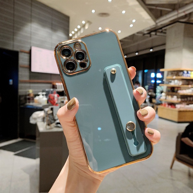 Ốp Điện Thoại TPU Mềm Mạ Ống Kính Có Dây Đeo Cho Samsung A13 A32 A53 A33 A72 M52 5G A22 A12 S22 Plus