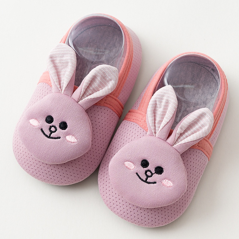 Giày Cotton Chống Trượt Hình Gấu Trúc / Thỏ Dễ Thương Cho Bé Gái 1-5 Tuổi