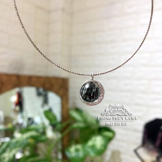 Khung mặt dây chuyền dáng tròn xuyên hạt