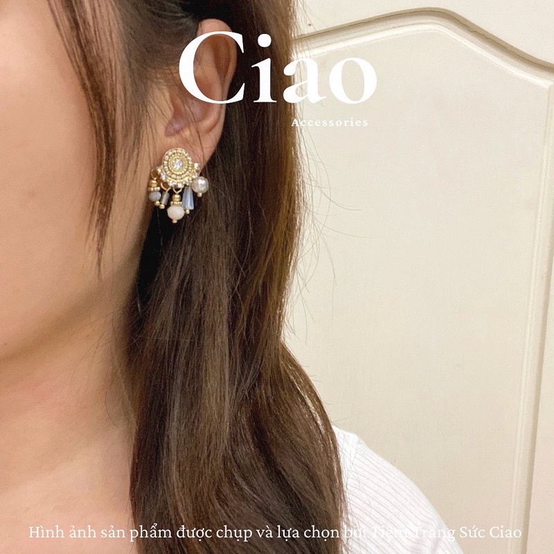 [NEW ITEMS] Khuyên tai/ Bông tai mạ bạc S925 thiết kế tinh tế sang trọng Dreamcatcher Ciao