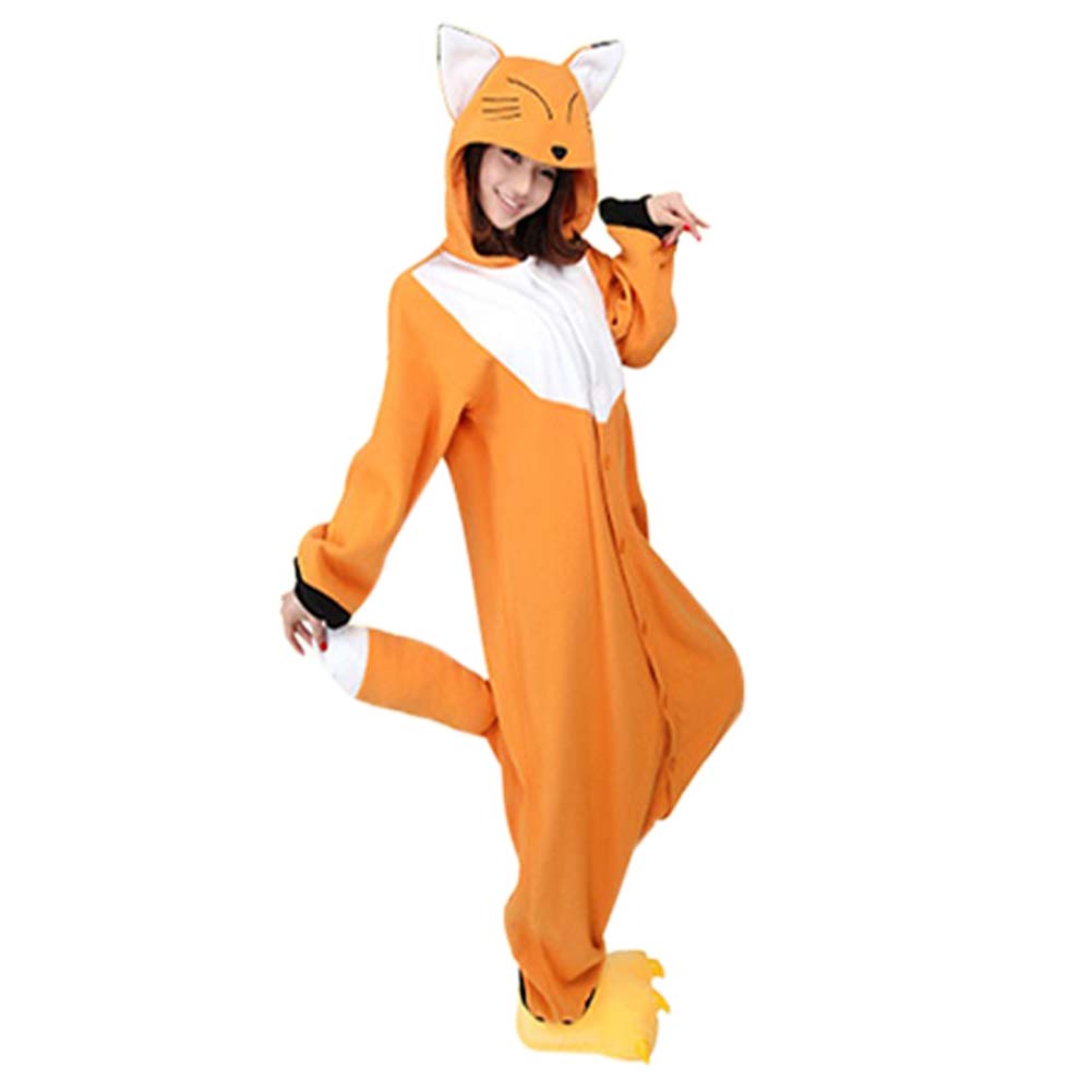 Bộ Đồ Ngủ Liền Thân Hình Cáo Kigurumi One Piece Có Nón Cho Người Lớn
