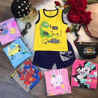 Sét 3 bộ ba lỗ cotton cho bé trai