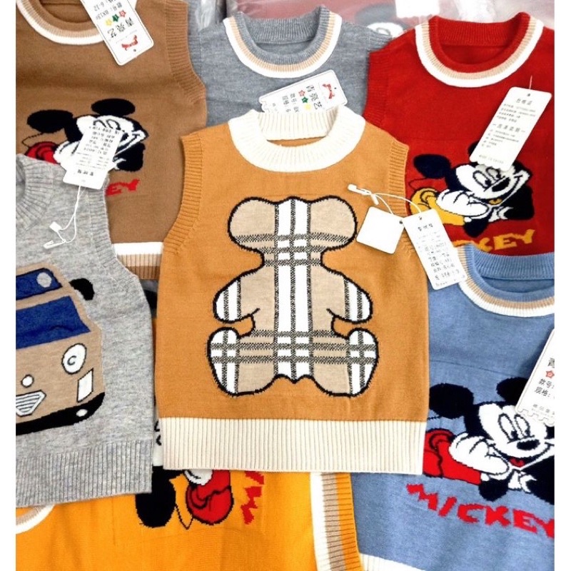 Áo gile len Quảng Châu mềm mịn cho bé trai