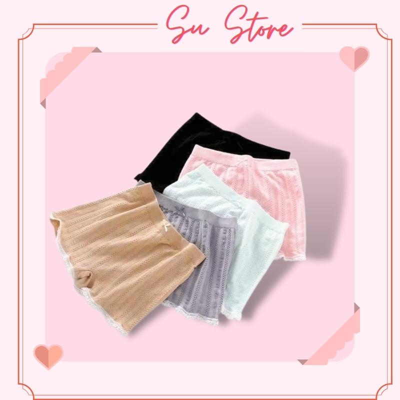 Quần Mặc Váy Cotton Viền Ren, Quần Lót Nữ Nâng Mông - 450