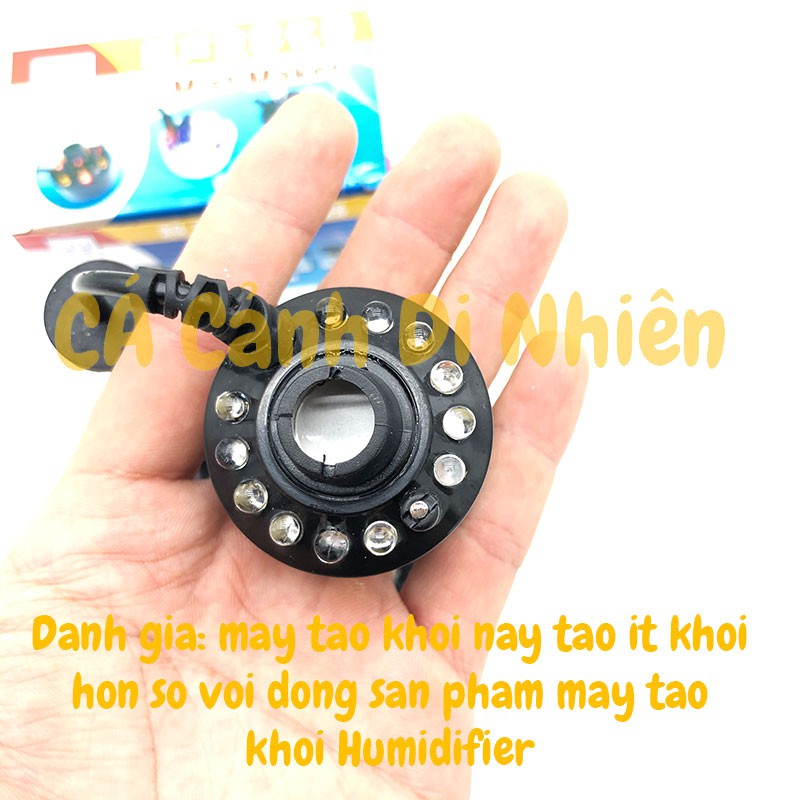 Máy tạo khói ẩm 1 đầu Mist Maker cho hồ cá hòn non bộ, bán cạn + Nguồn có đèn