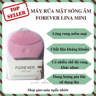 Máy rửa mặt sóng âm Forever Lina Mini, pin sạc, massage mặt đa chế độ, thiết bị mát xa mặt