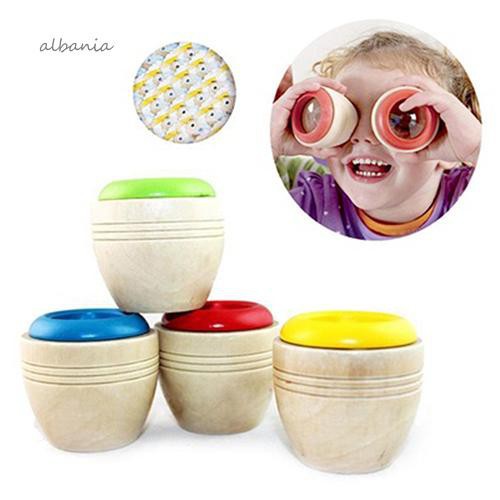 Kính vạn hoa bằng gỗ cho bé lens