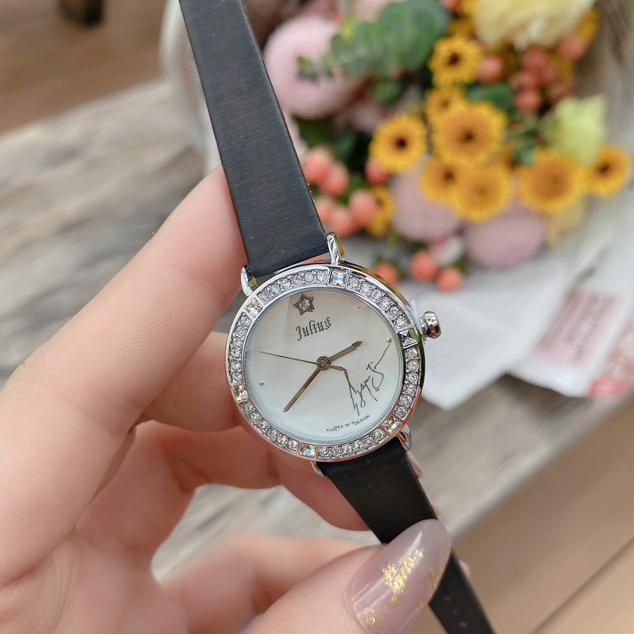 Đồng hồ nữ JA-823 Julius Hàn Quốc dây da