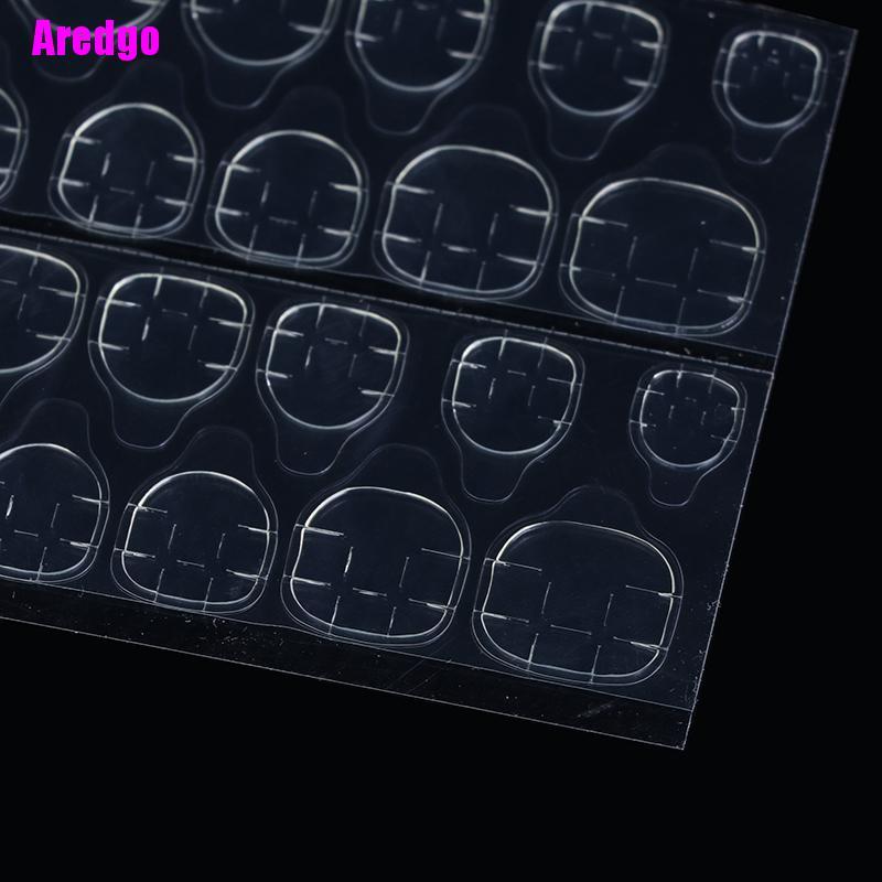 [Hàng mới về] Set 240 miếng dán móng tay giả 2 mặt trong suốt bằng acrylic